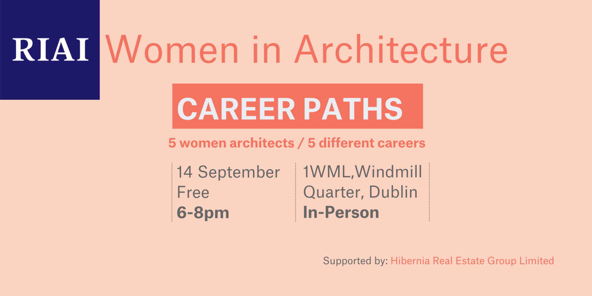 RIAI Women in Architecture: Career Paths ‘5 Women Architects / 5 Different Careers’