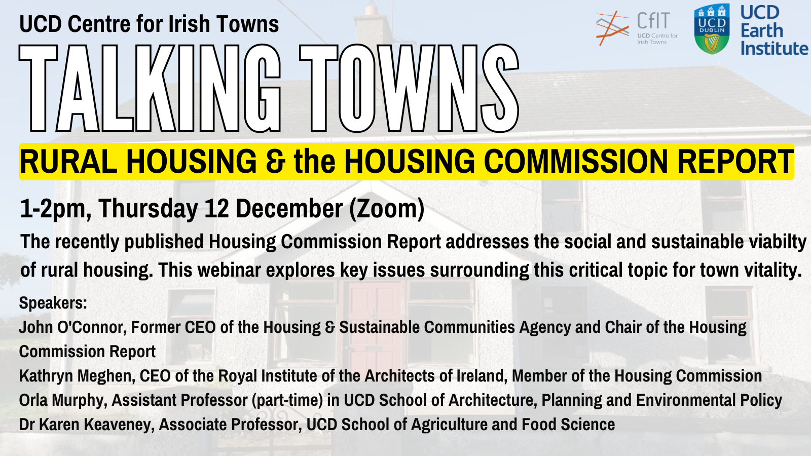 Talking Towns Seminar: Rural Housing and the Housing Commission Report